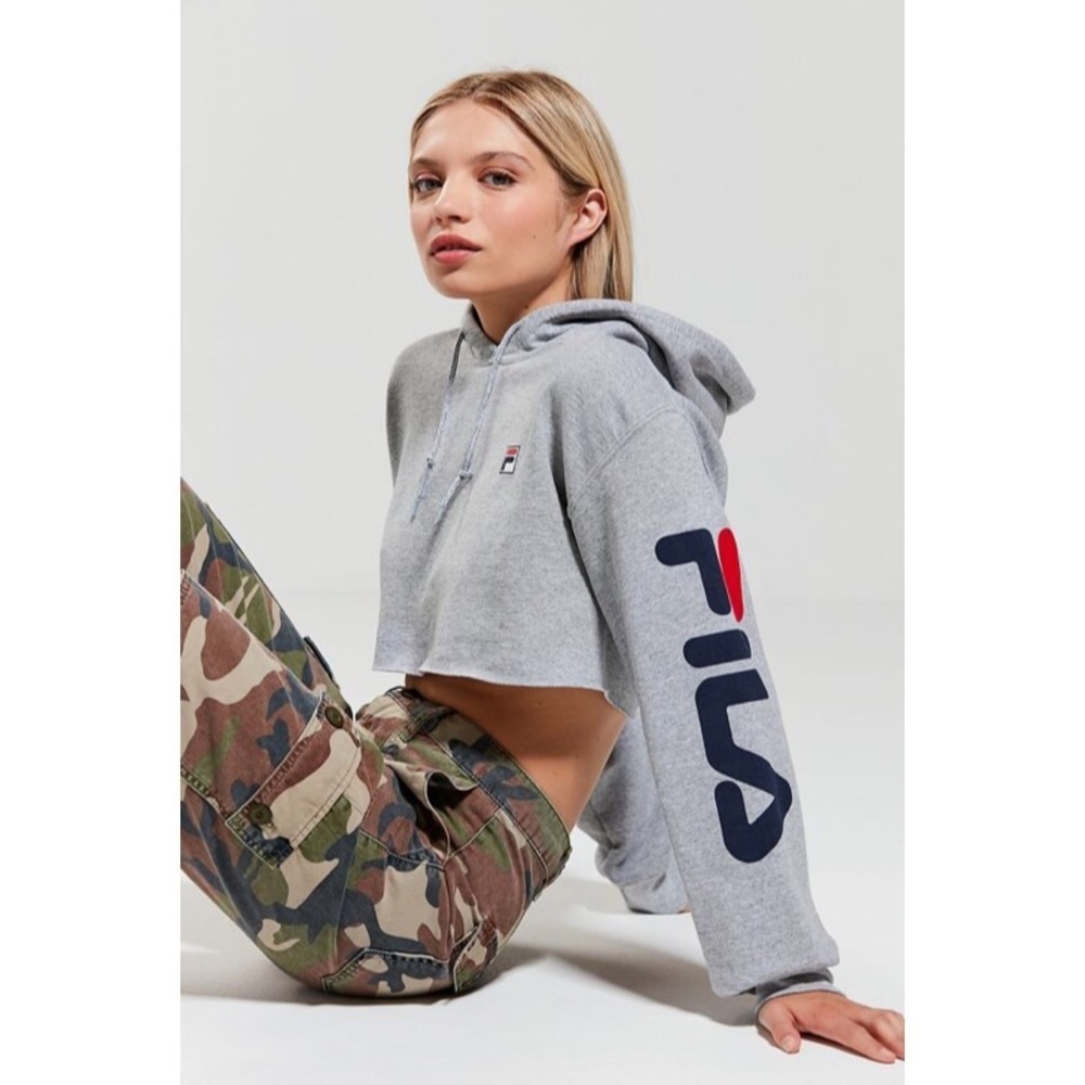 FILA x UO cropped hoodie sweatshirt